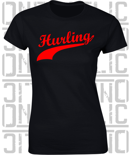 Hurling Swash - Ladies Skinny-Fit T-Shirt - Down