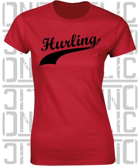 Hurling Swash - Ladies Skinny-Fit T-Shirt - Down