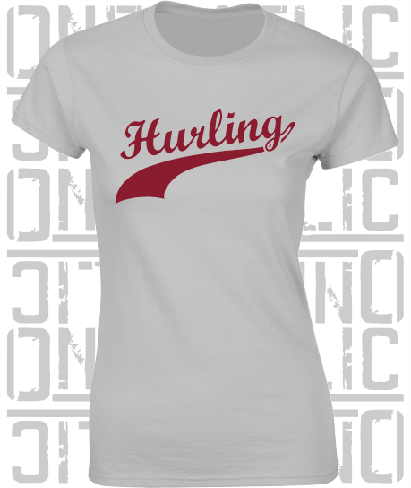 Hurling Swash - Ladies Skinny-Fit T-Shirt - Galway