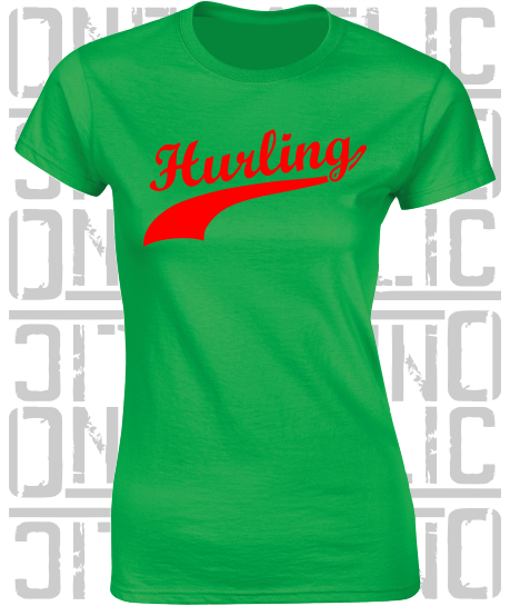Hurling Swash - Ladies Skinny-Fit T-Shirt - Mayo