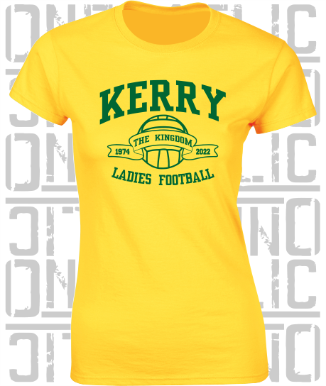 Ladies Gaelic Football T-Shirt - Ladies Skinny-Fit - All Counties Available