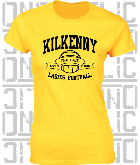 Ladies Gaelic Football T-Shirt - Ladies Skinny-Fit - All Counties Available