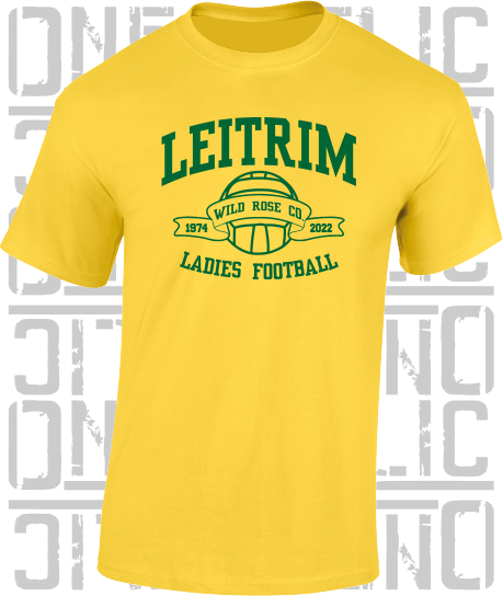 Ladies Football - Gaelic - T-Shirt Adult - Leitrim