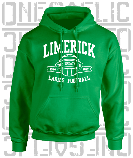 Ladies Football - Gaelic - Adult Hoodie - Limerick