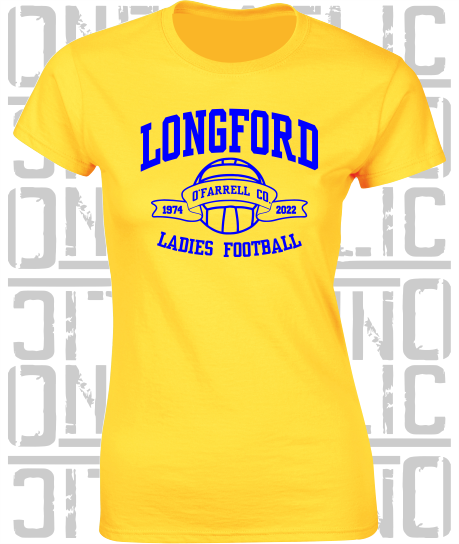 Ladies Gaelic Football T-Shirt - Ladies Skinny-Fit - All Counties Available