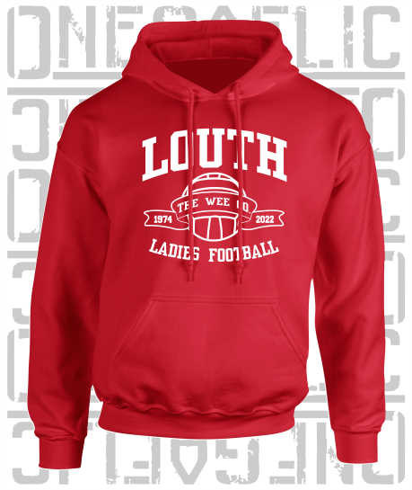 Ladies Football - Gaelic - Adult Hoodie - Louth