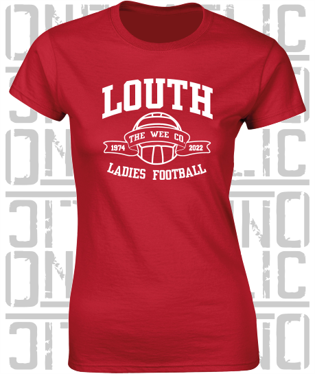 Ladies Football - Gaelic - Ladies Skinny-Fit T-Shirt - Louth