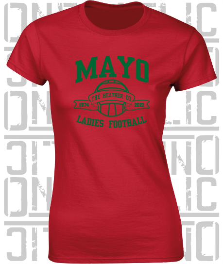 Ladies Gaelic Football T-Shirt - Ladies Skinny-Fit - All Counties Available