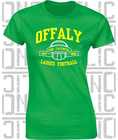 Ladies Football - Gaelic - Ladies Skinny-Fit T-Shirt - Offaly