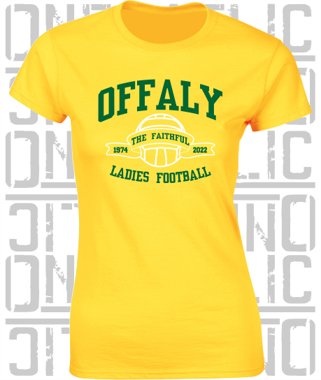 Ladies Gaelic Football T-Shirt - Ladies Skinny-Fit - All Counties Available