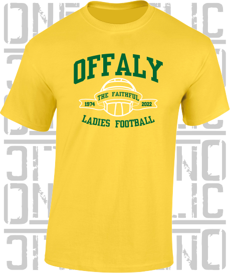 Ladies Football - Gaelic - T-Shirt Adult - Offaly