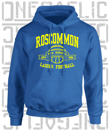 Ladies Football - Gaelic - Adult Hoodie - Roscommon