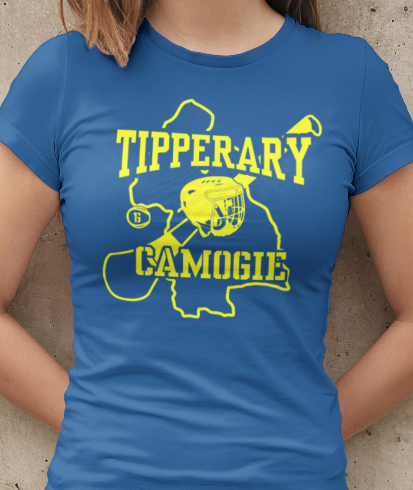 County Map Camogie Ladies Skinny-Fit T-Shirt - All Counties Available