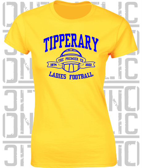 Ladies Gaelic Football T-Shirt - Ladies Skinny-Fit - All Counties Available