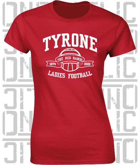 Ladies Gaelic Football T-Shirt - Ladies Skinny-Fit - All Counties Available