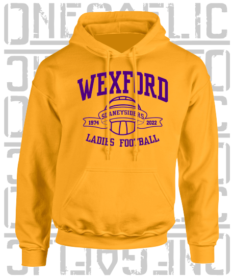 Ladies Football - Gaelic - Adult Hoodie - Wexford