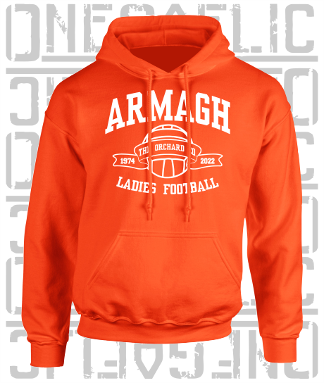 Ladies Football - Gaelic - Adult Hoodie - Armagh