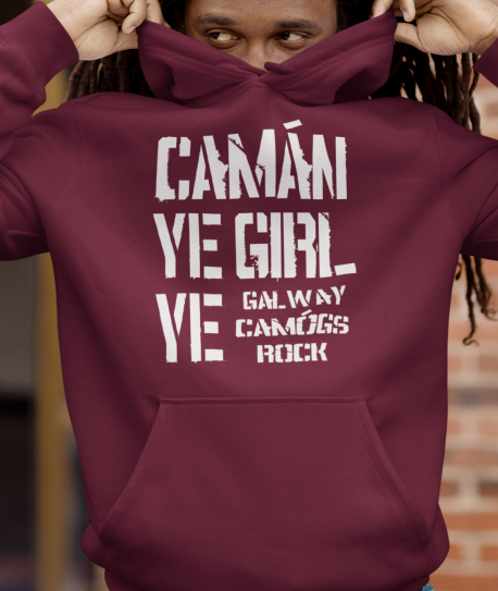 Camán Ye Girl Ye, Camogie Hoodie - Adult - All Counties Available