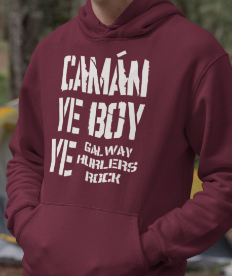 Camán Ye Boy Ye, Hurling Hoodie - Adult - All Counties Available