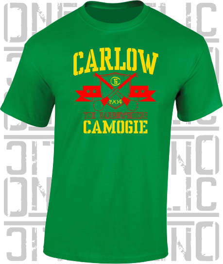 Crossed Hurls Camogie T-Shirt Adult - Carlow