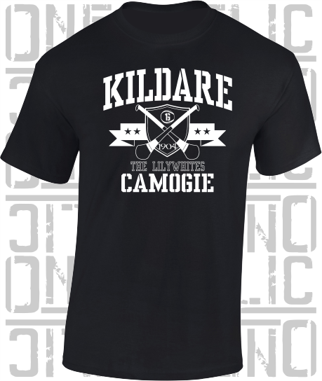 Crossed Hurls Camogie T-Shirt Adult - Kildare