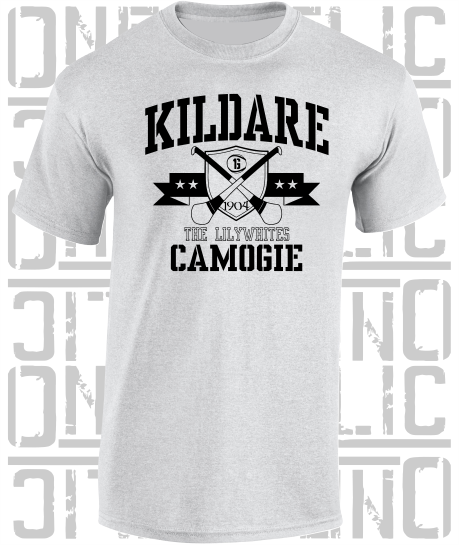Crossed Hurls Camogie T-Shirt Adult - Kildare