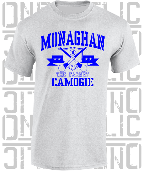 Crossed Hurls Camogie T-Shirt Adult - Monaghan