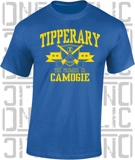 Crossed Hurls Camogie T-Shirt Adult - Tipperary