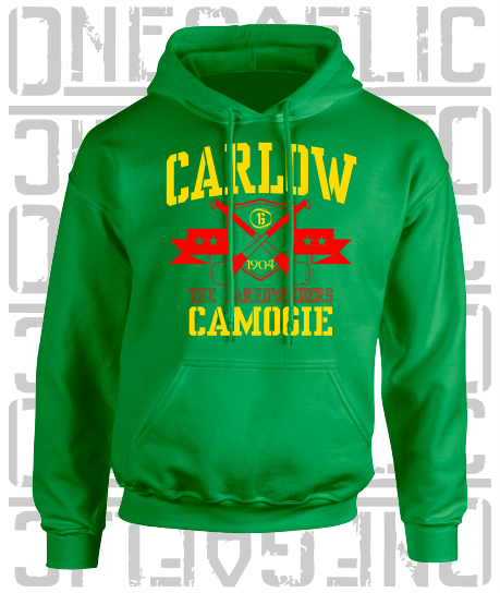 Crossed Hurls Camogie Hoodie - Adult - Carlow