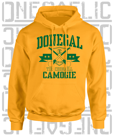 Crossed Hurls Camogie Hoodie - Adult - Donegal