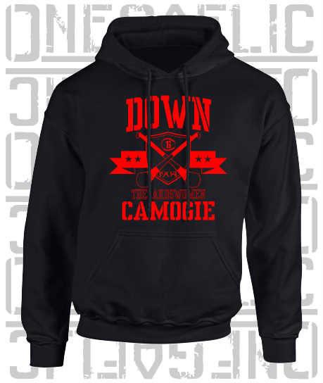 Crossed Hurls Camogie Hoodie - Adult - Down