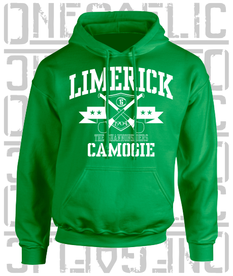 Crossed Hurls Camogie Hoodie - Adult - Limerick