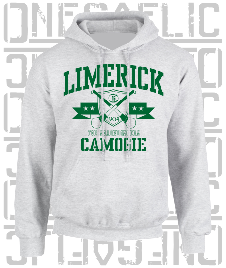 Crossed Hurls Camogie Hoodie - Adult - Limerick