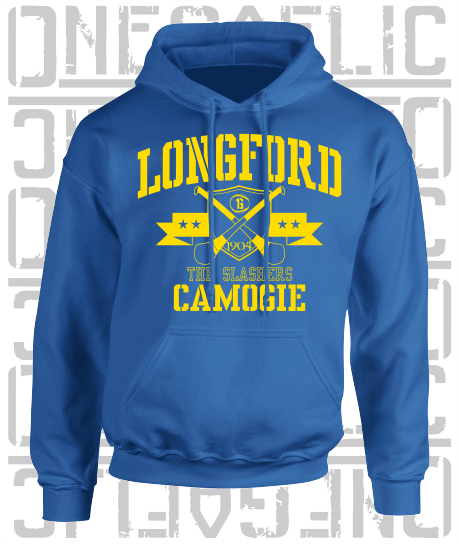 Crossed Hurls Camogie Hoodie - Adult - Longford