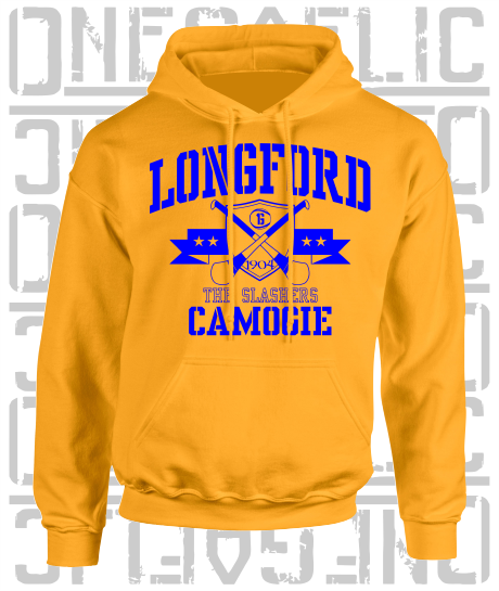 Crossed Hurls Camogie Hoodie - Adult - Longford