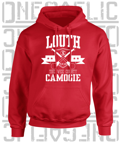 Crossed Hurls Camogie Hoodie - Adult - Louth