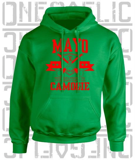 Crossed Hurls Camogie Hoodie - Adult - Mayo