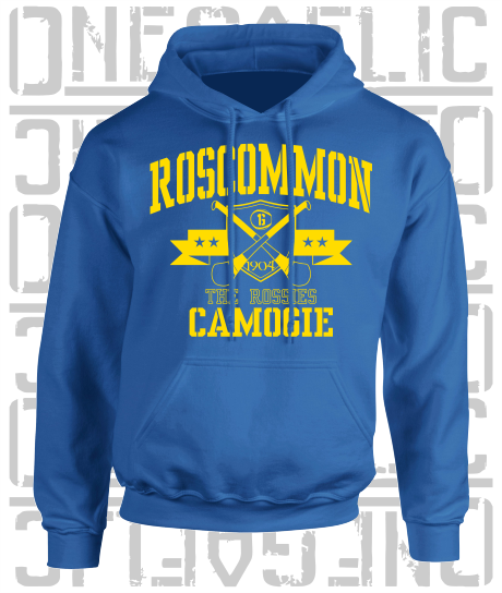 Crossed Hurls Camogie Hoodie - Adult - Roscommon
