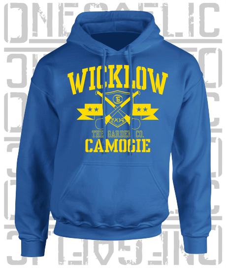 Crossed Hurls Camogie Hoodie - Adult - Wicklow
