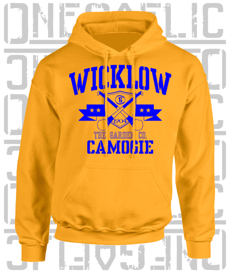 Crossed Hurls Camogie Hoodie - Adult - Wicklow