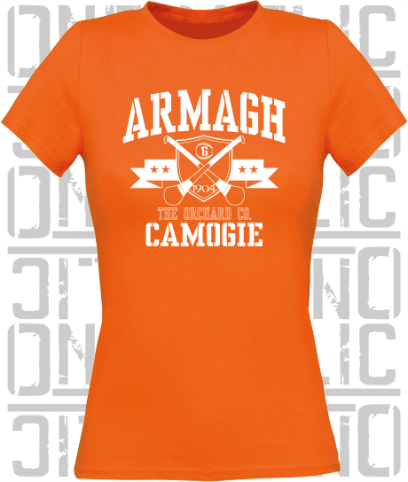 Crossed Hurls Camogie T-Shirt - Ladies Skinny-Fit - All Counties Available