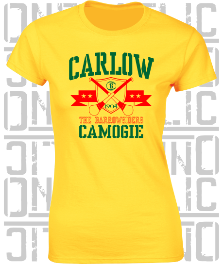 Crossed Hurls Camogie T-Shirt - Ladies Skinny-Fit - All Counties Available