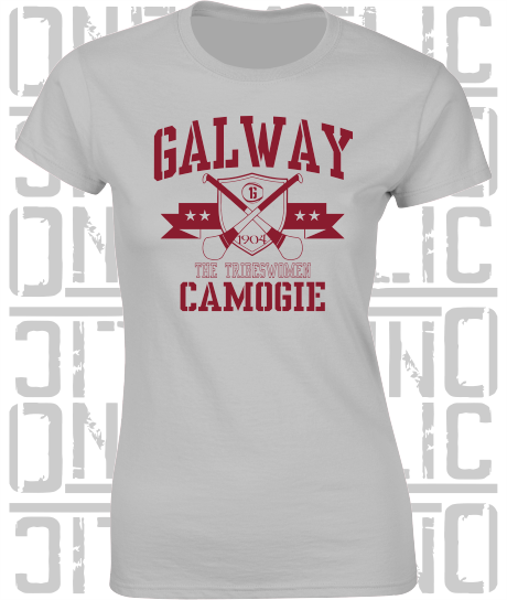 Crossed Hurls Camogie T-Shirt - Ladies Skinny-Fit - All Counties Available