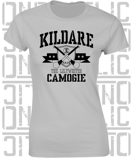 Crossed Hurls Camogie T-Shirt - Ladies Skinny-Fit - All Counties Available