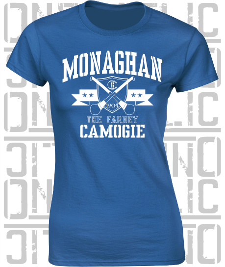 Crossed Hurls Camogie T-Shirt - Ladies Skinny-Fit - All Counties Available