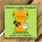 County Antrim GAA Coasters. Hurling, Camogie, Gaelic Football, & Ladies Gaelic Football. Gaelic Games, drinks coasters.