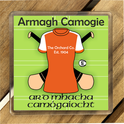 County Armagh  IRL Coasters. Hurling, Camogie, Gaelic Football, & Ladies Gaelic Football. Gaelic Games, drinks coasters.