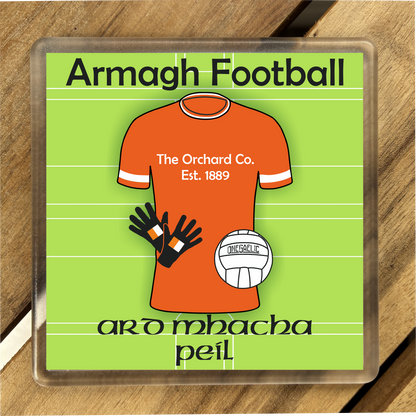 County Armagh  IRL Coasters. Hurling, Camogie, Gaelic Football, & Ladies Gaelic Football. Gaelic Games, drinks coasters.