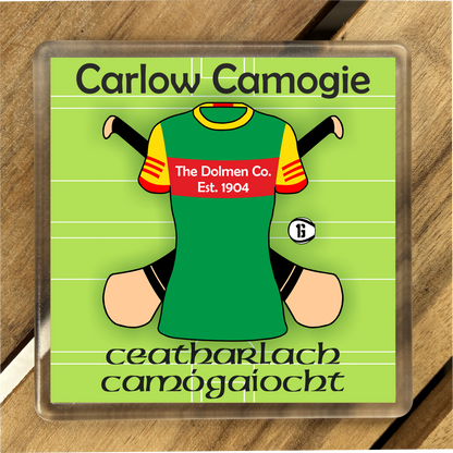 County Carlow  IRL Coasters. Hurling, Camogie, Gaelic Football, & Ladies Gaelic Football. Gaelic Games, drinks coasters.