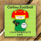 County Carlow GAA Coasters. Hurling, Camogie, Gaelic Football, & Ladies Gaelic Football. Gaelic Games, drinks coasters.